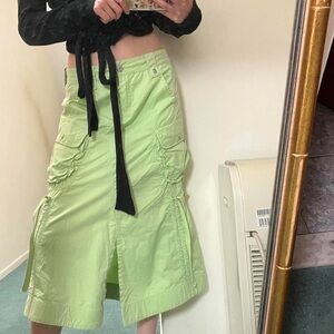 Marithe Francois Girbaud Green Seesaw Skirt